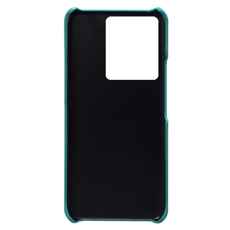 For vivo S15e 5G/T1 (Snapdragon 778G) 5G/iQOO Z6 Pro 5G Textured PU Leather Coated Hard PC Cover Anti-scratch Phone Case - Green