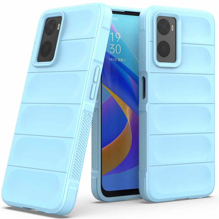 Soft TPU Case for Realme 9i/Oppo A36/A76 4G Anti-fall Phone Wear-resistant Rugged Back Cover Phone Protector - Baby Blue