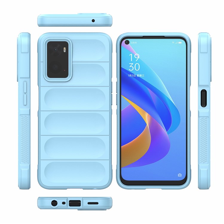 Soft TPU Case for Realme 9i/Oppo A36/A76 4G Anti-fall Phone Wear-resistant Rugged Back Cover Phone Protector - Baby Blue
