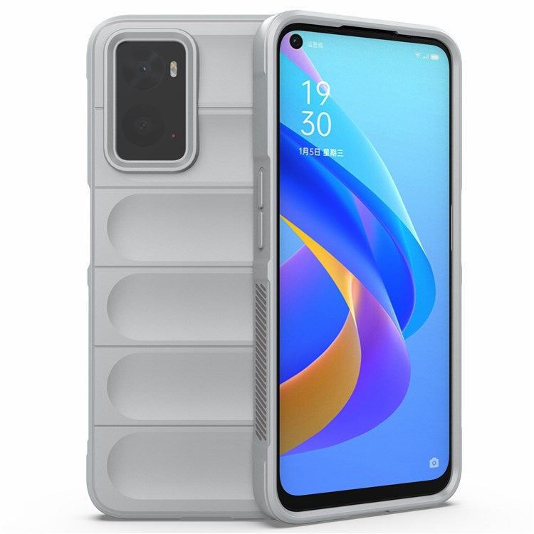 Soft TPU Case for Realme 9i/Oppo A36/A76 4G Anti-fall Phone Wear-resistant Rugged Back Cover Phone Protector - Light Grey
