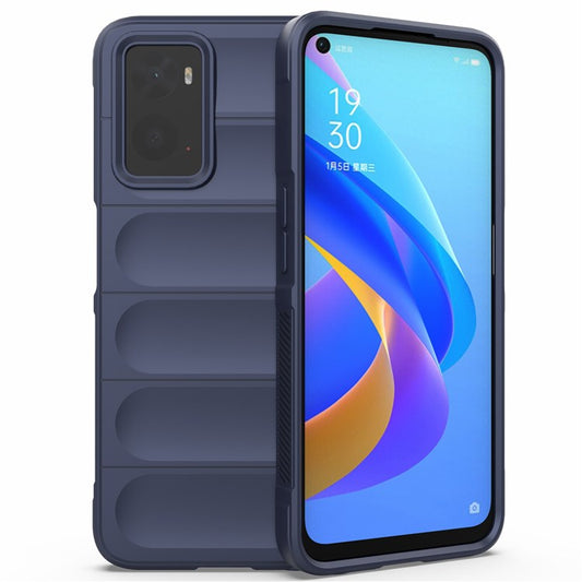 Soft TPU Case for Realme 9i/Oppo A36/A76 4G Anti-fall Phone Wear-resistant Rugged Back Cover Phone Protector - Dark Blue