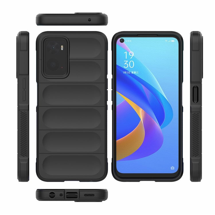 Soft TPU Case for Realme 9i/Oppo A36/A76 4G Anti-fall Phone Wear-resistant Rugged Back Cover Phone Protector - White