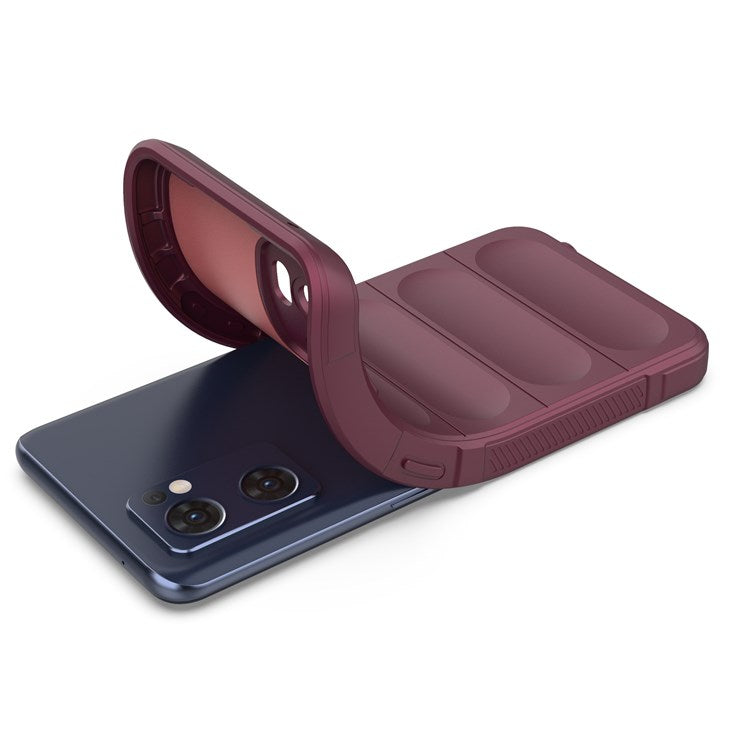 Soft TPU Back Cover for Oppo Reno7 5G (Global) Well-protected Anti-drop Rugged Phone Case - Wine Red