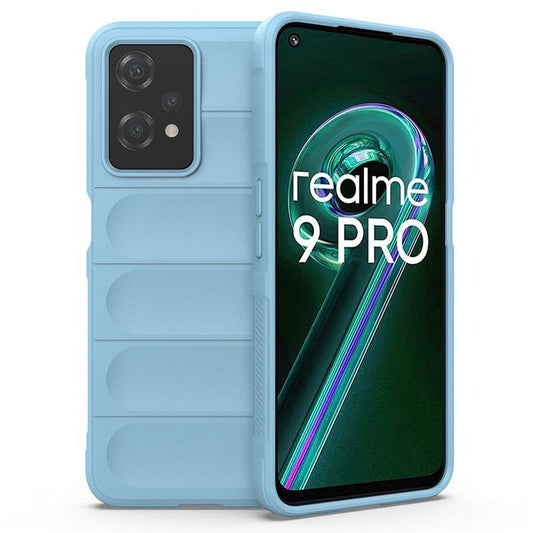 Soft TPU Case for Realme 9 Pro 5G / 9 5G Rugged Back Cover Anti-drop Phone Protector - Baby Blue
