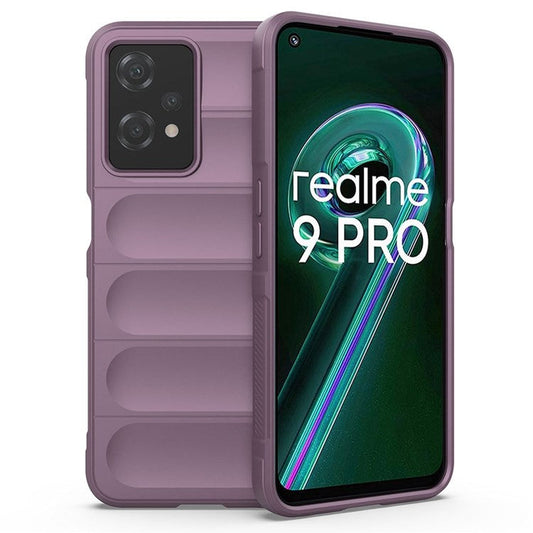 Soft TPU Case for Realme 9 Pro 5G / 9 5G Rugged Back Cover Anti-drop Phone Protector - Light Purple