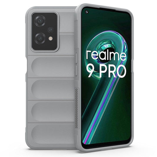 Soft TPU Case for Realme 9 Pro 5G / 9 5G Rugged Back Cover Anti-drop Phone Protector - Light Grey