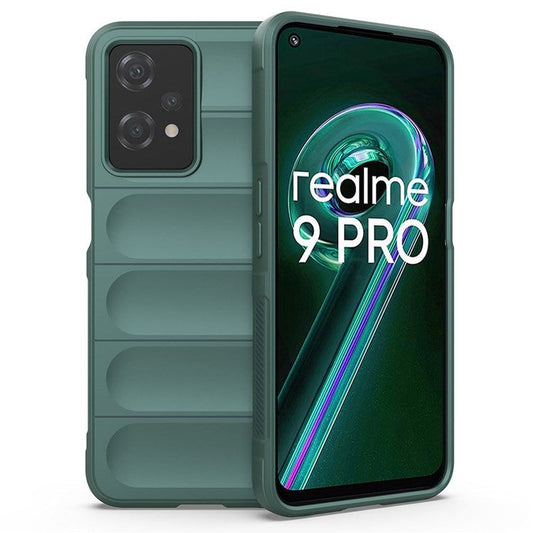 Soft TPU Case for Realme 9 Pro 5G / 9 5G Rugged Back Cover Anti-drop Phone Protector - Green