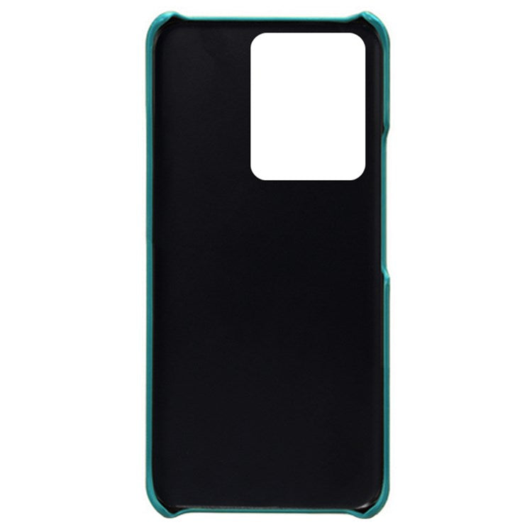 For vivo S15 Pro 5G Anti-fall Mobile Phone Cover Textured PU Leather Coated Hard PC Cover Anti-scratch Phone Case - Green