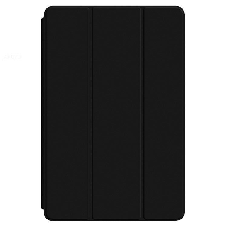 For Realme Pad X Shockproof Folio Flip Anti-fall Tri-fold Stand PU Leather + TPU Tablet Cover Case - Black