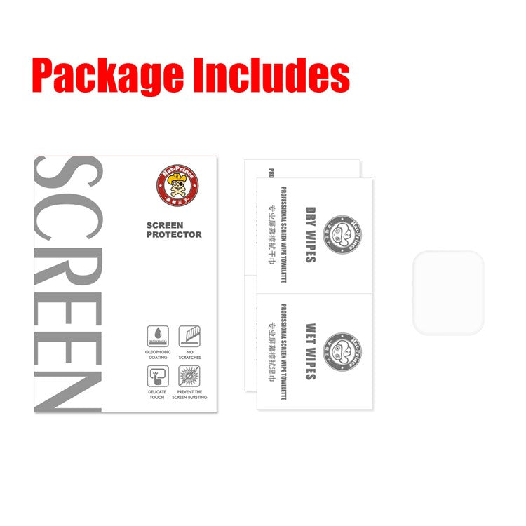 HAT PRINCE 3D Full Size PET Curved Hot Bending HD Clear Screen Shield for Apple Watch Series 5 4 40mm - Transparent