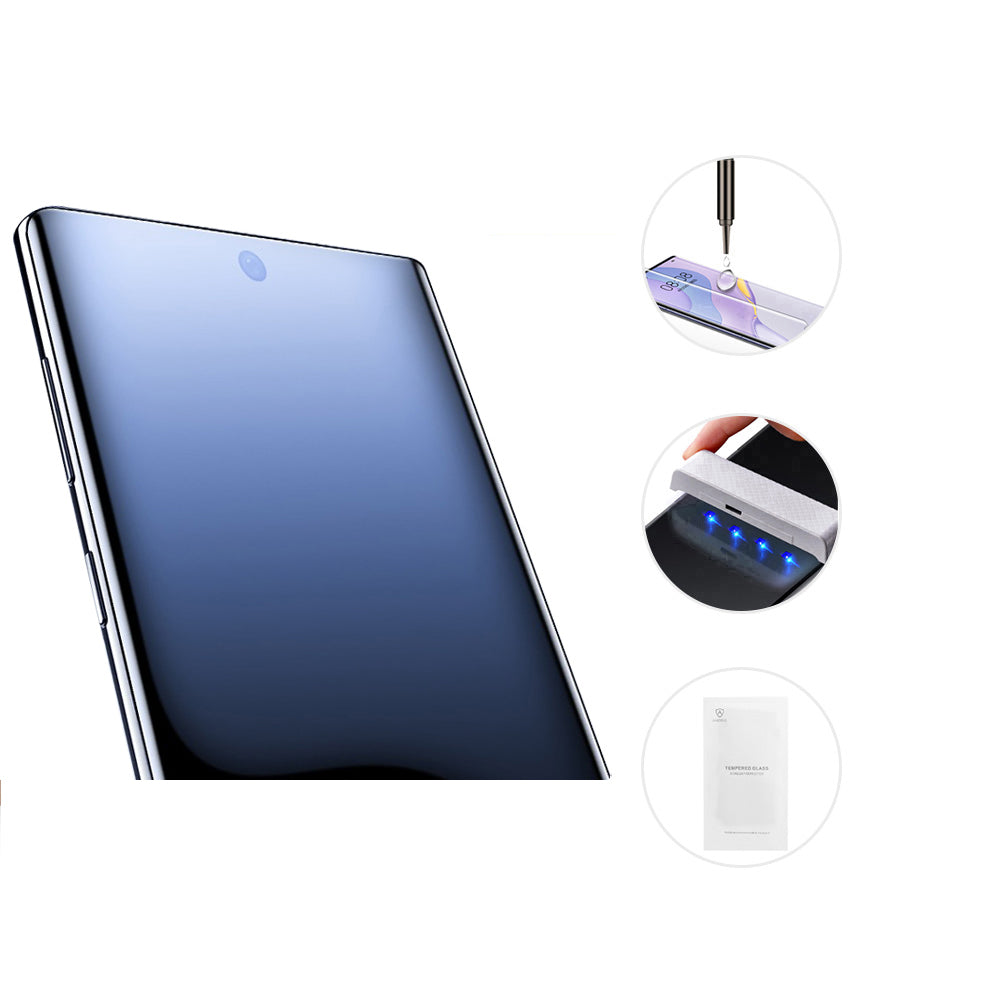 AMORUS for Samsung Galaxy S20 Plus [UV Light Irradiation] UV Film 3D Curved Tempered Glass Screen Protector