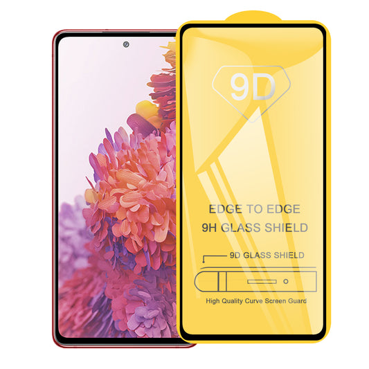 Full Covering 9D Tempered Glass Screen Protector (Side Glue) for Samsung Galaxy S20 FE 4G/5G/2022/S20 Lite/S20 FE 2022