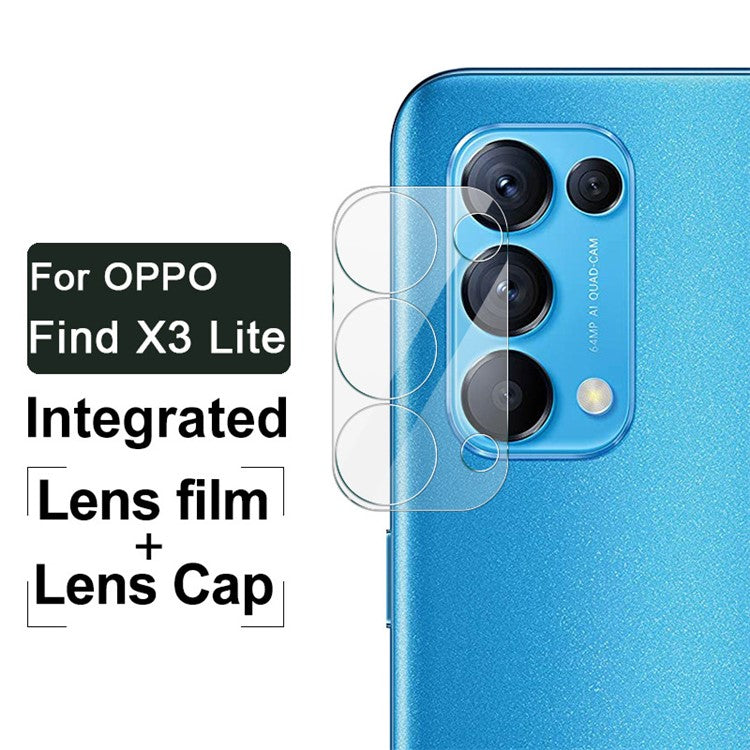 IMAK Integrated High Definition Tempered Glass Anti-scratch Wear-resistant Lens Film for Oppo Find X3 Lite