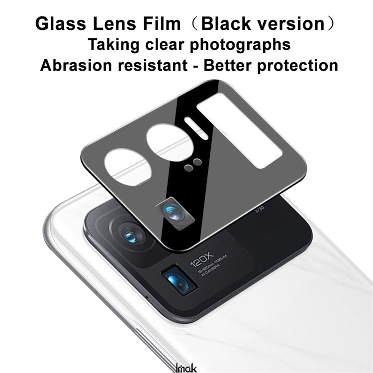 IMAK HD Precise Cutout Tempered Glass Camera Lens Protector (Black Version) for Xiaomi Mi 11 Ultra