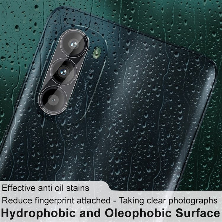 IMAK for Motorola Moto G52 4G Integrated Tempered Glass Lens Film + Acrylic Lens Cap HD Clear Scratch-Resistant Camera Lens Cover Accessories