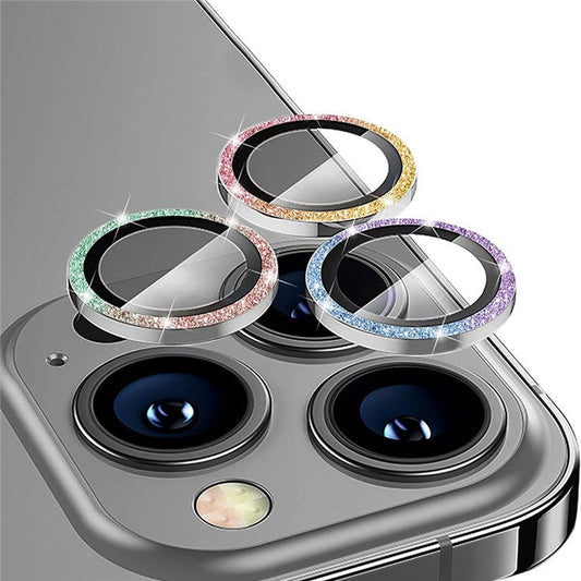 ENKAY HAT PRINCE For iPhone 13 Pro 6.1 inch / 13 Pro Max 6.7 inch 1 Set Camera Lens Film Glitter Decor Lens Protector - Multi-Color