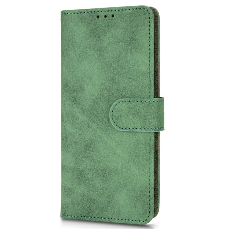 For OnePlus Nord 2T 5G Anti-Fall Flip Case Wallet Skin-Touch Feeling PU Leather Magnetic Cellphone Case Stand - Green