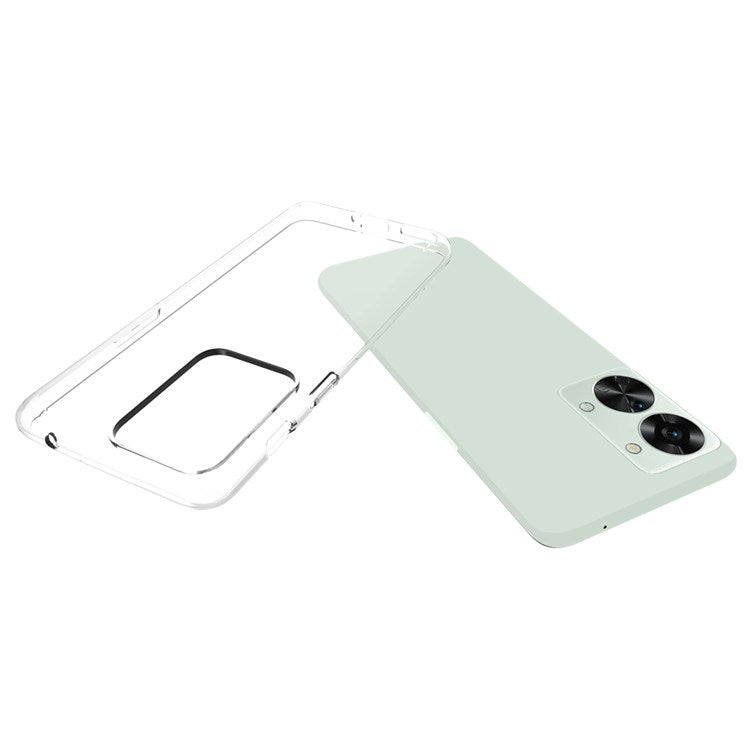 10Pcs/Pack For OnePlus Nord 2T 5G Anti-dust Phone Case Precise Cutouts Clear TPU Inner Watermark-Free Phone Cover