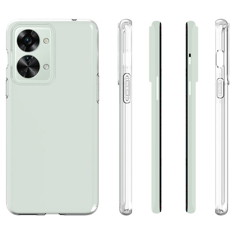 10Pcs/Pack For OnePlus Nord 2T 5G Anti-dust Phone Case Precise Cutouts Clear TPU Inner Watermark-Free Phone Cover