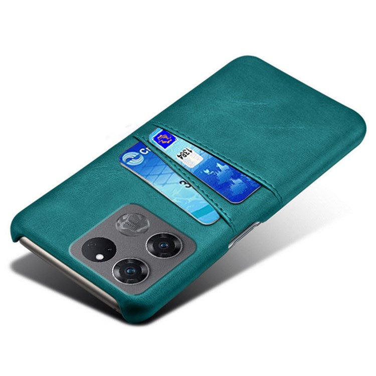 Anti-scratch Phone Case Card Holder for OnePlus Ace Racing 5G, PU Leather Coated Hard PC Ultra-thin Back Cover Shell - Green