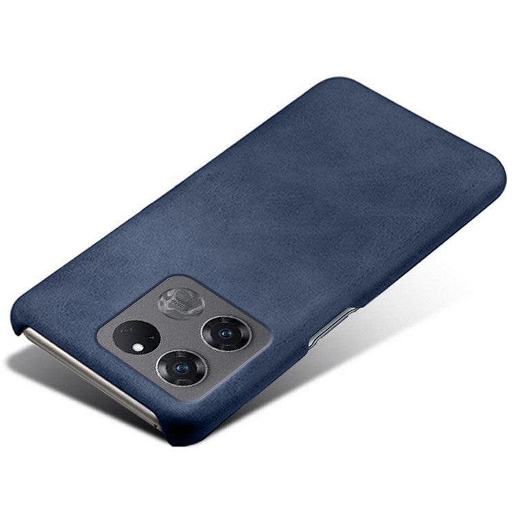For OnePlus Ace Racing 5G Ultra-thin Phone Case Calf Textured PU Leather Coating Shockproof Hard PC Protective Cover - Blue