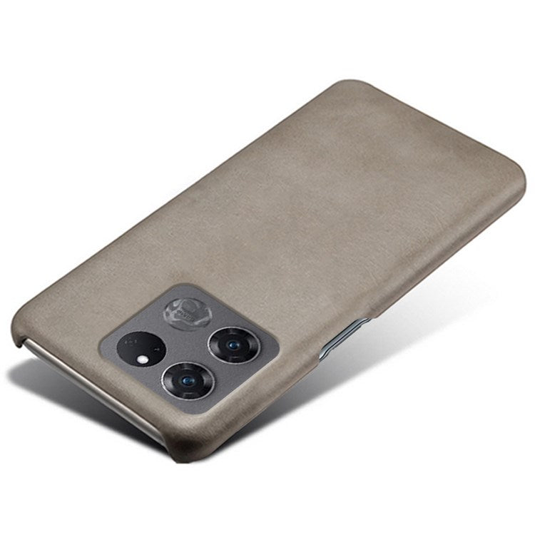 For OnePlus Ace Racing 5G Ultra-thin Phone Case Calf Textured PU Leather Coating Shockproof Hard PC Protective Cover - Grey