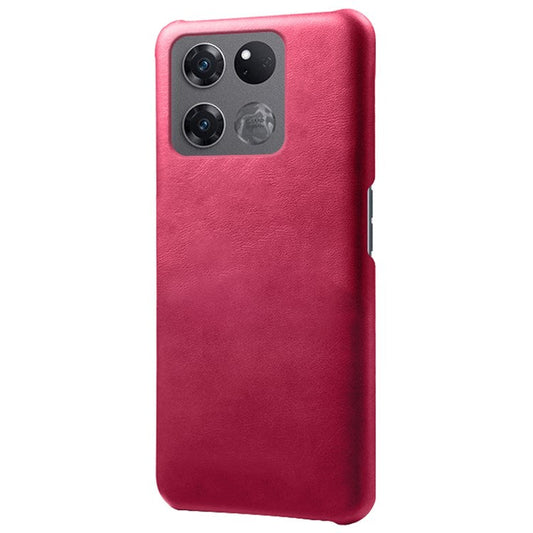 For OnePlus Ace Racing 5G Ultra-thin Phone Case Calf Textured PU Leather Coating Shockproof Hard PC Protective Cover - Rose