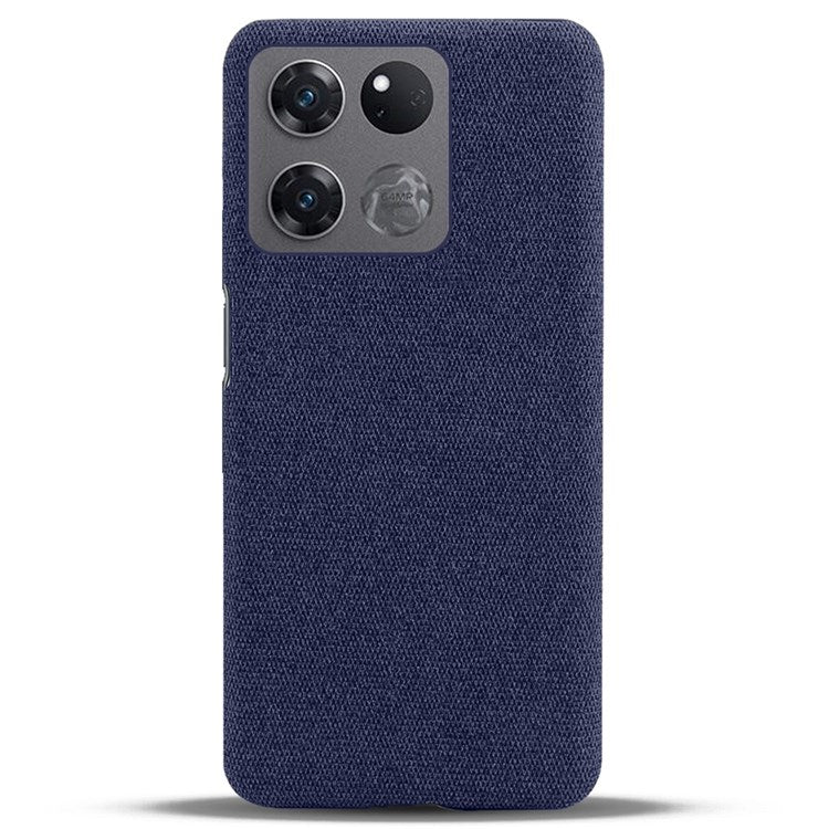 For OnePlus Ace Racing 5G Anti-fall Hard PC + Cloth Phone Cover Solid Color Wear-resistant Mobile Phone Case - Blue