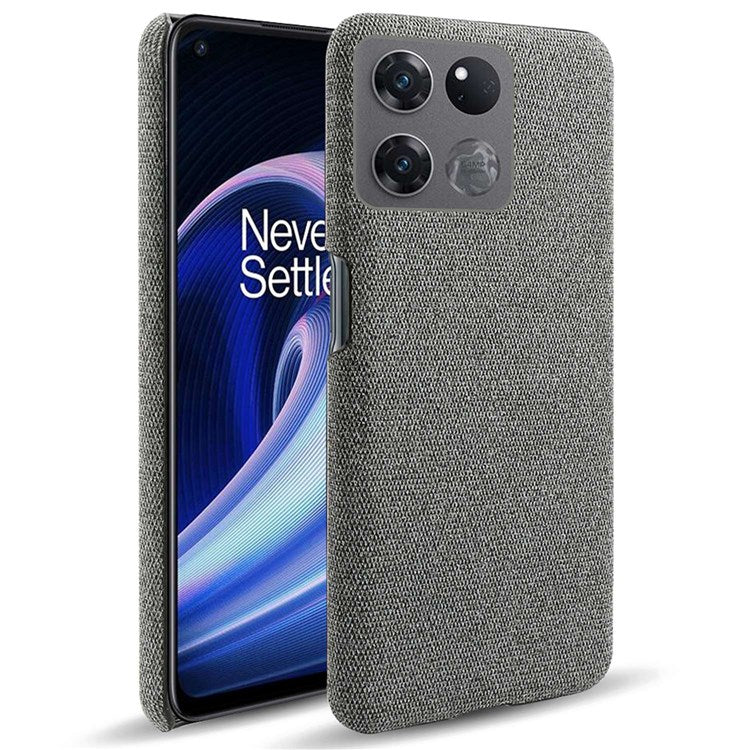 For OnePlus Ace Racing 5G Anti-fall Hard PC + Cloth Phone Cover Solid Color Wear-resistant Mobile Phone Case - Grey