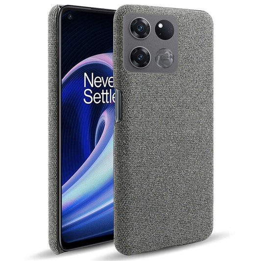 For OnePlus Ace Racing 5G Anti-fall Hard PC + Cloth Phone Cover Solid Color Wear-resistant Mobile Phone Case - Grey