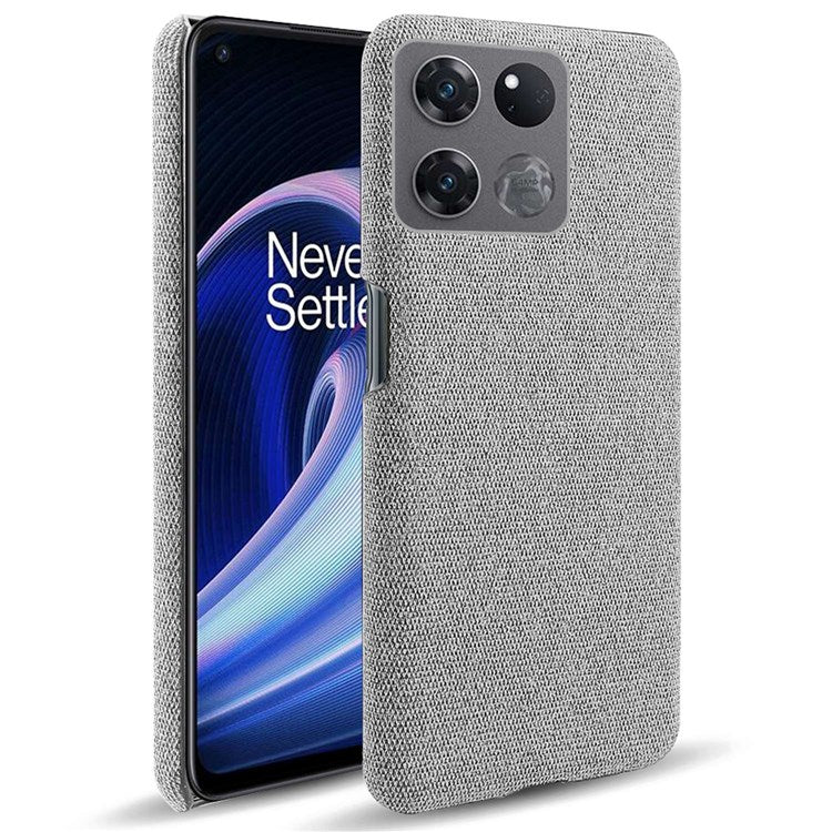 For OnePlus Ace Racing 5G Anti-fall Hard PC + Cloth Phone Cover Solid Color Wear-resistant Mobile Phone Case - Light Grey