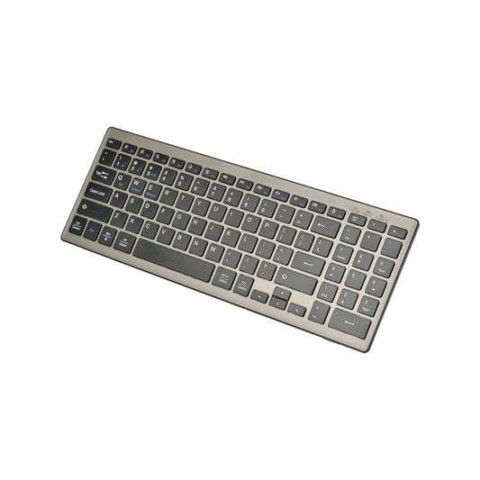 168 2.4G+Dual Bluetooth 95-Key Two Zones Battery Operated Wireless Keyboard for Apple Android Windows - Black