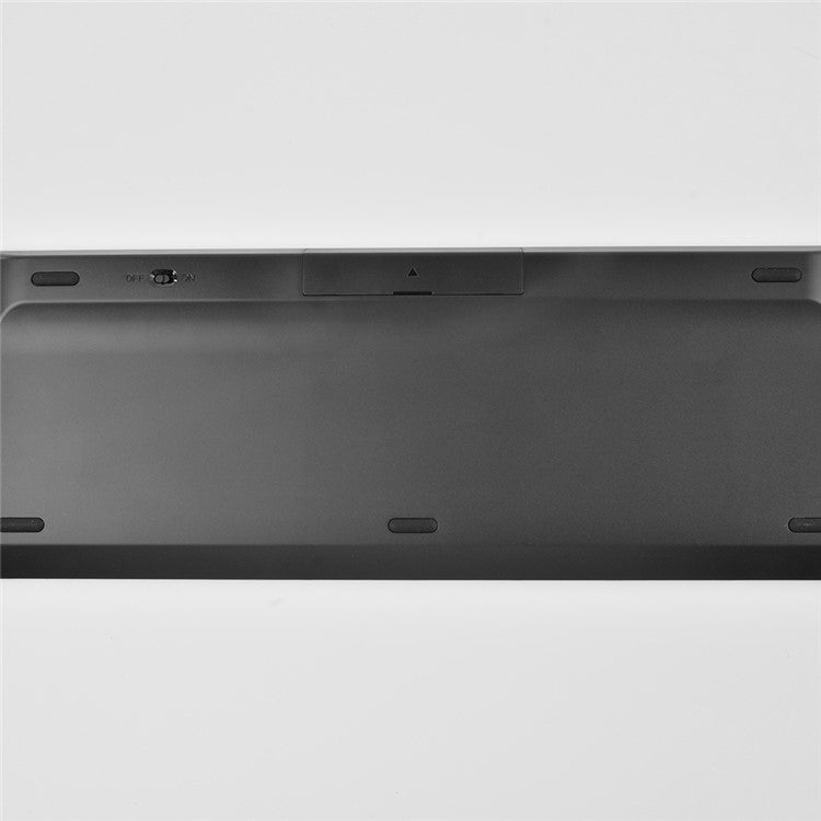 168 2.4G+Dual Bluetooth 95-Key Two Zones Battery Operated Wireless Keyboard for Apple Android Windows - Black