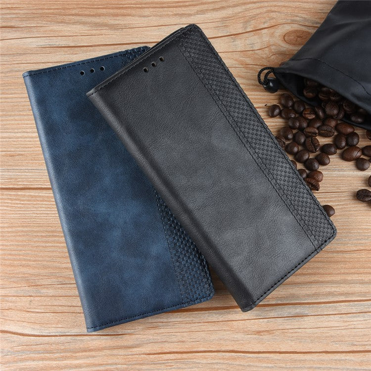 Vintage Style PU Leather Wallet Phone Case for Sony Xperia L3 - Black
