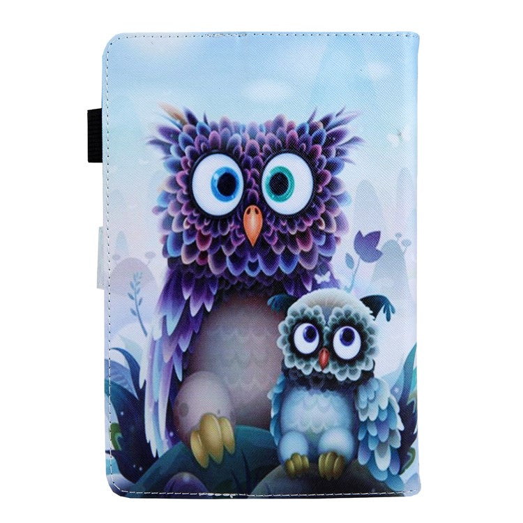 Universal Animal Patterned 8-inch PU Leather Stand Tablet Case for Huawei MediaPad T3 8.0 / iPad mini 5, etc - Owls
