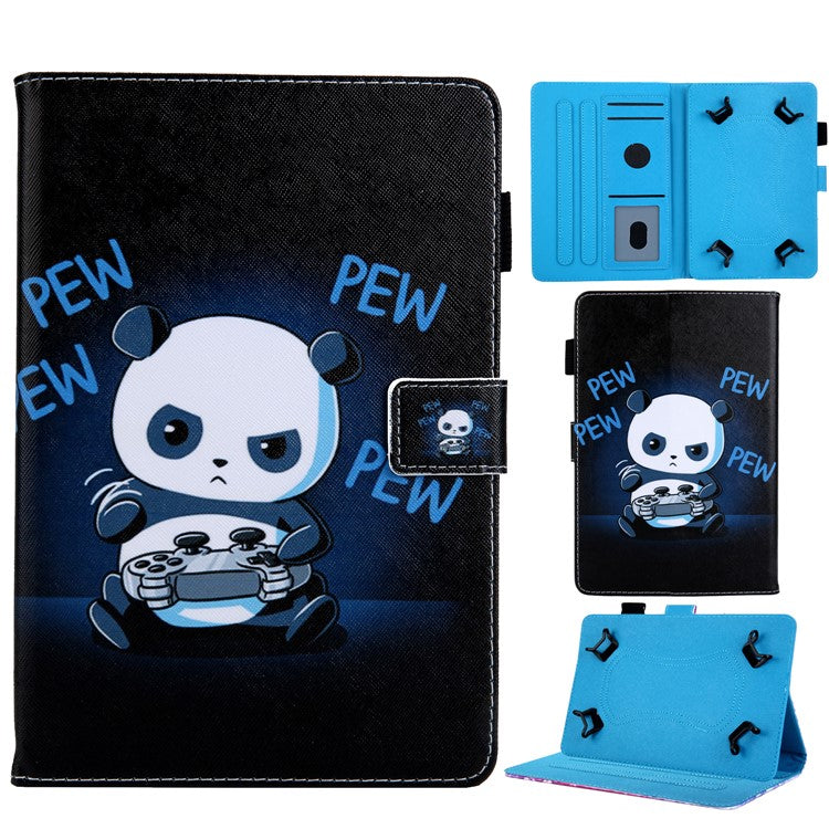 Universal Animal Patterned 8-inch PU Leather Stand Tablet Case for Huawei MediaPad T3 8.0 / iPad mini 5, etc - Panda
