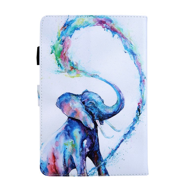 Universal Animal Patterned 8-inch PU Leather Stand Tablet Case for Huawei MediaPad T3 8.0 / iPad mini 5, etc - Elephant