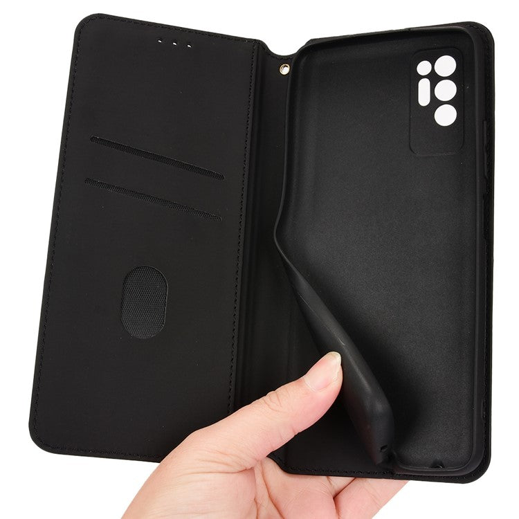 For TECNO Pova 2 LE7 Rhombus Imprinted Shockproof Leather Case Stand Wallet Phone Cover - Brown