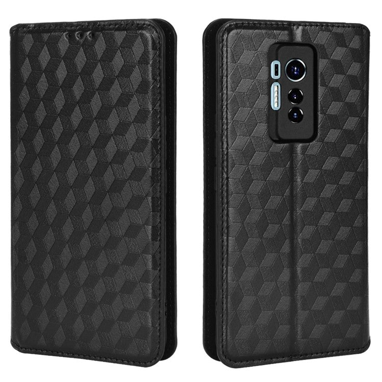 For TECNO Phantom X / AC8 Cell Phone Case Wallet Supporting Stand Imprinted Pattern PU Leather + TPU Phone Covering - Black