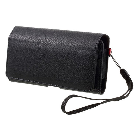 Litchi Leather Holster Cover Dual-layer Coin/Card Slots Pouch for iPhone 8 Plus / Samsung S9+, Size: 160 x 83 x 10mm
