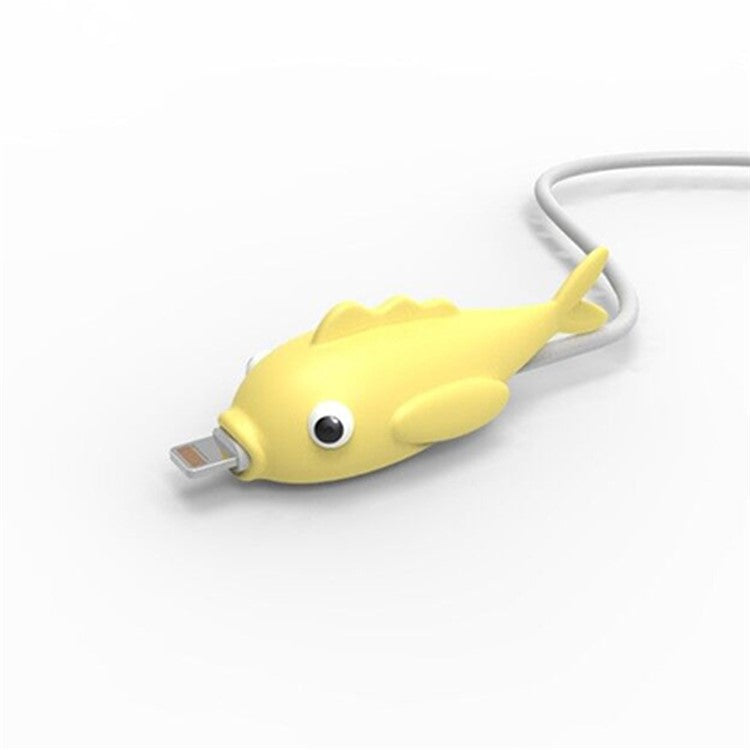 Cartoon Fish Pattern Data Sync Charger Cable Cord Protector PVC Saver - Style L