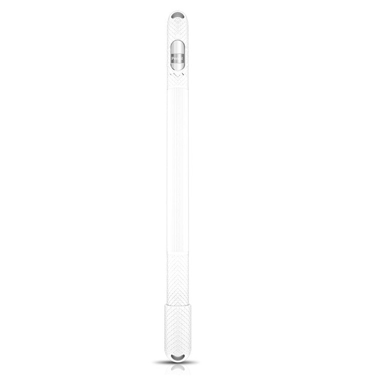 Anti-slip Silicone Cap Holder Protective Nib Case for Apple Pencil - White