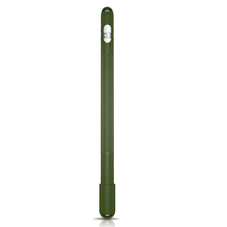 Anti-slip Silicone Cap Holder Protective Nib Case for Apple Pencil - Army Green