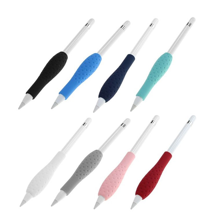 Soft Silicone Touch Pen Sleeve Holder Grip for Apple Pencil - Black
