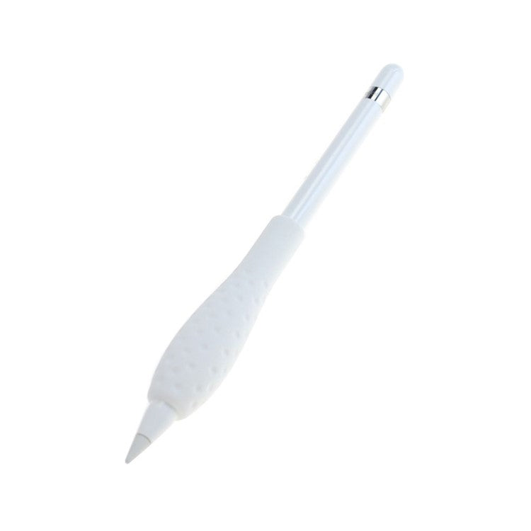 Soft Silicone Touch Pen Sleeve Holder Grip for Apple Pencil - White