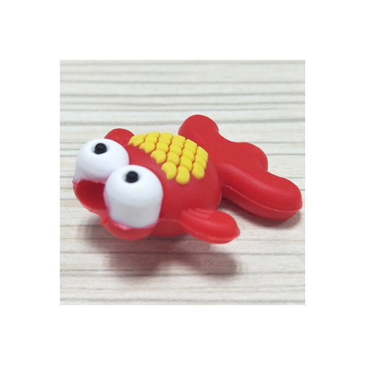 Cute Insect Pattern Charging Cord Protector USB Data Wire Protection Cover - Goldfish