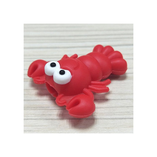 Cute Insect Pattern Charging Cord Protector USB Data Wire Protection Cover - Red Crab