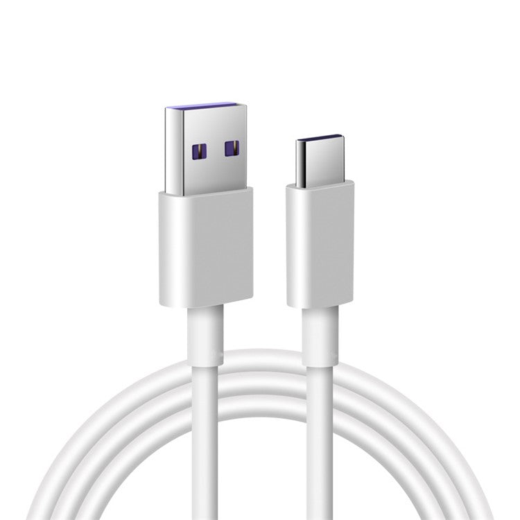 5A 1m Type-C Fast Charging Data Cable for Huawei Samsung etc. - White