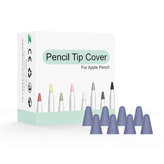 8Pcs Universal Wear Resistant Replacement Pen Nib Cases for Apple Pencil/Pencil (2nd Generation) - Purple
