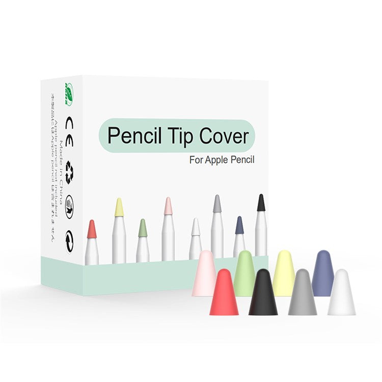 8Pcs Universal Wear Resistant Replacement Pen Nib Cases for Apple Pencil/Pencil (2nd Generation) - Multi-color